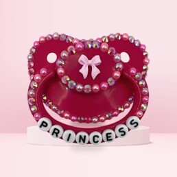 Dark Pink Princess Adult Pacifier